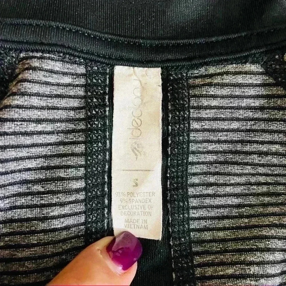 Ideology Striped Zip Athletic Sweatshirt Jacket - Picture 13 of 13